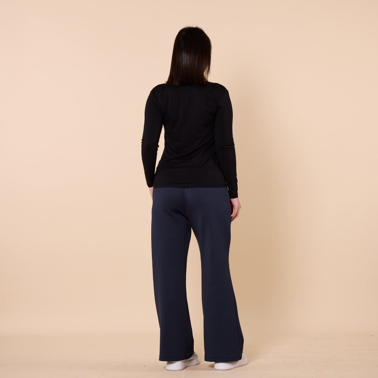 Long Sleeve Basic Crew Neck Jersey Bodysuit