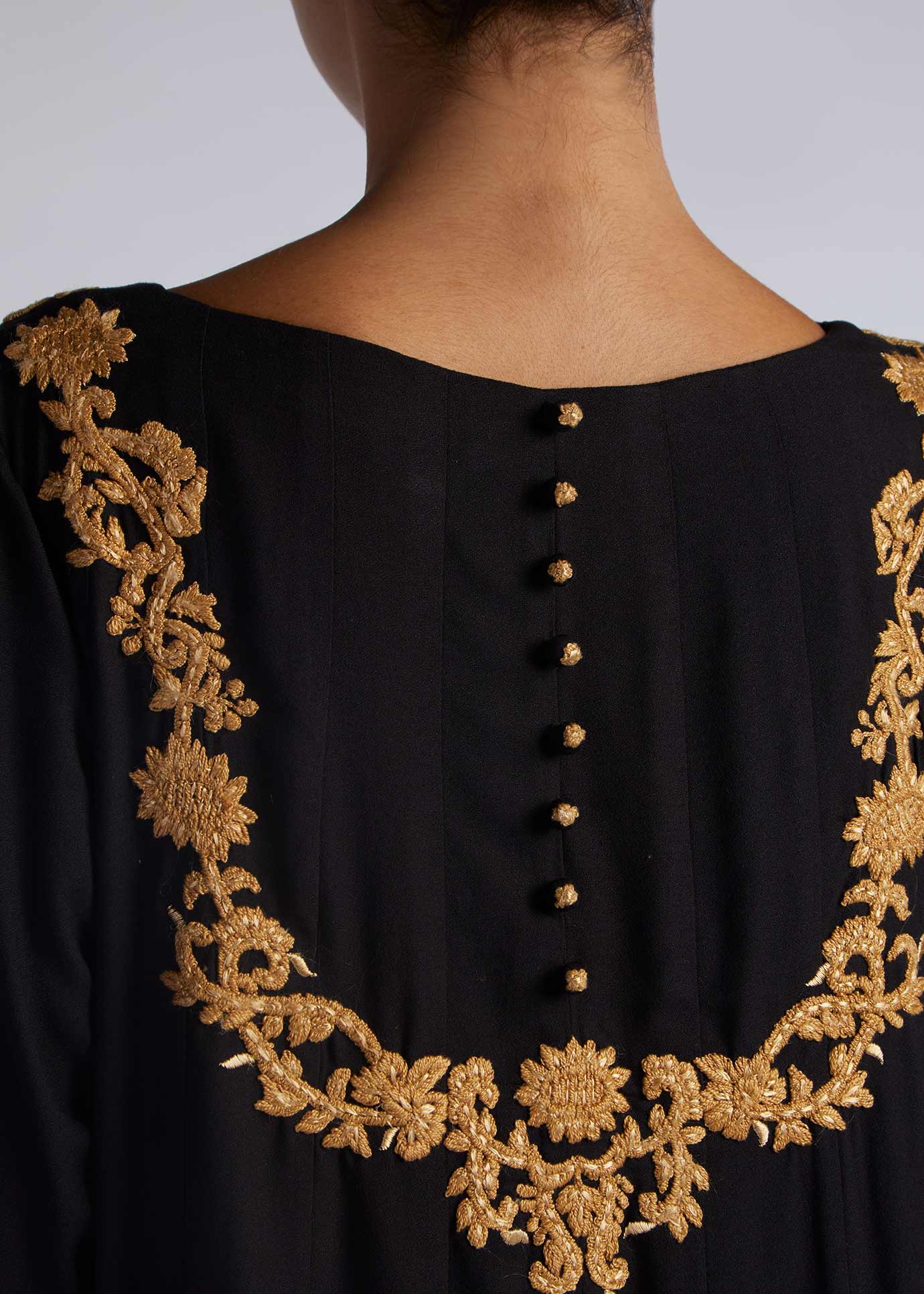 Zardozi Abaya Black