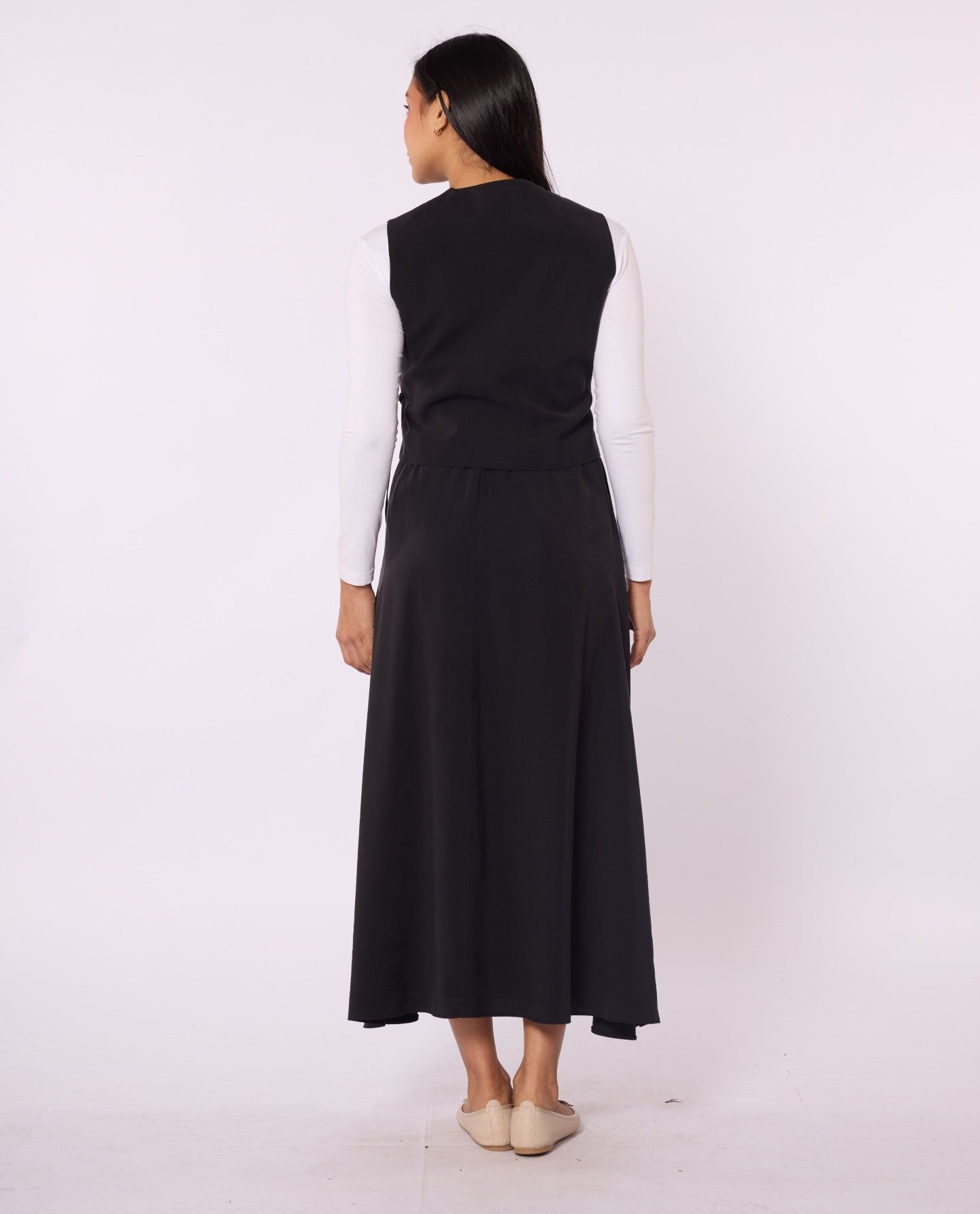 Double-Breasted Vest and Skirt Set