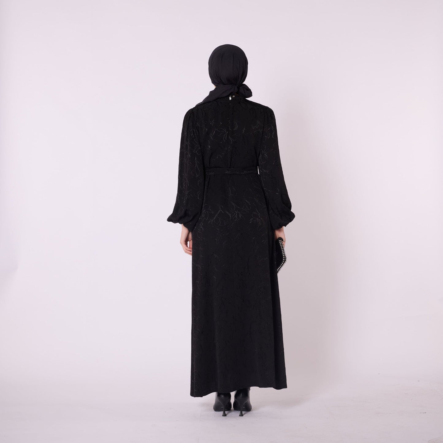 Loose Dress with Gathered Sleeves