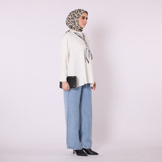 Jersey Tunic with Scarf Detail
