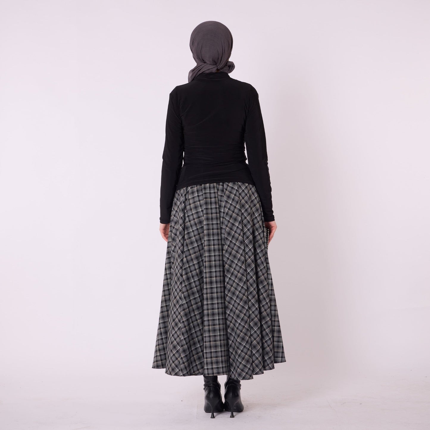 Waist Tie Long Tunic With Shoulder Pleat Detail