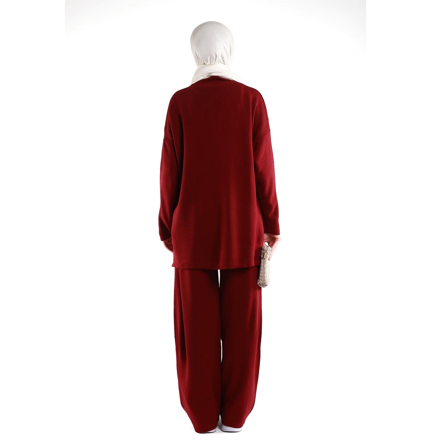 Button Accessory Pants Knit Set