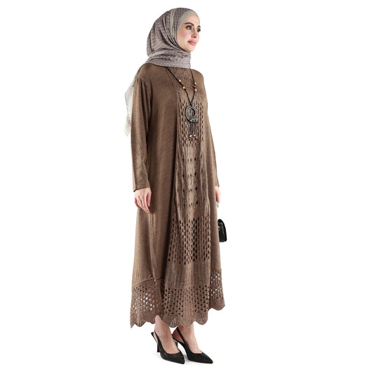 Mesh Design Knit Dress