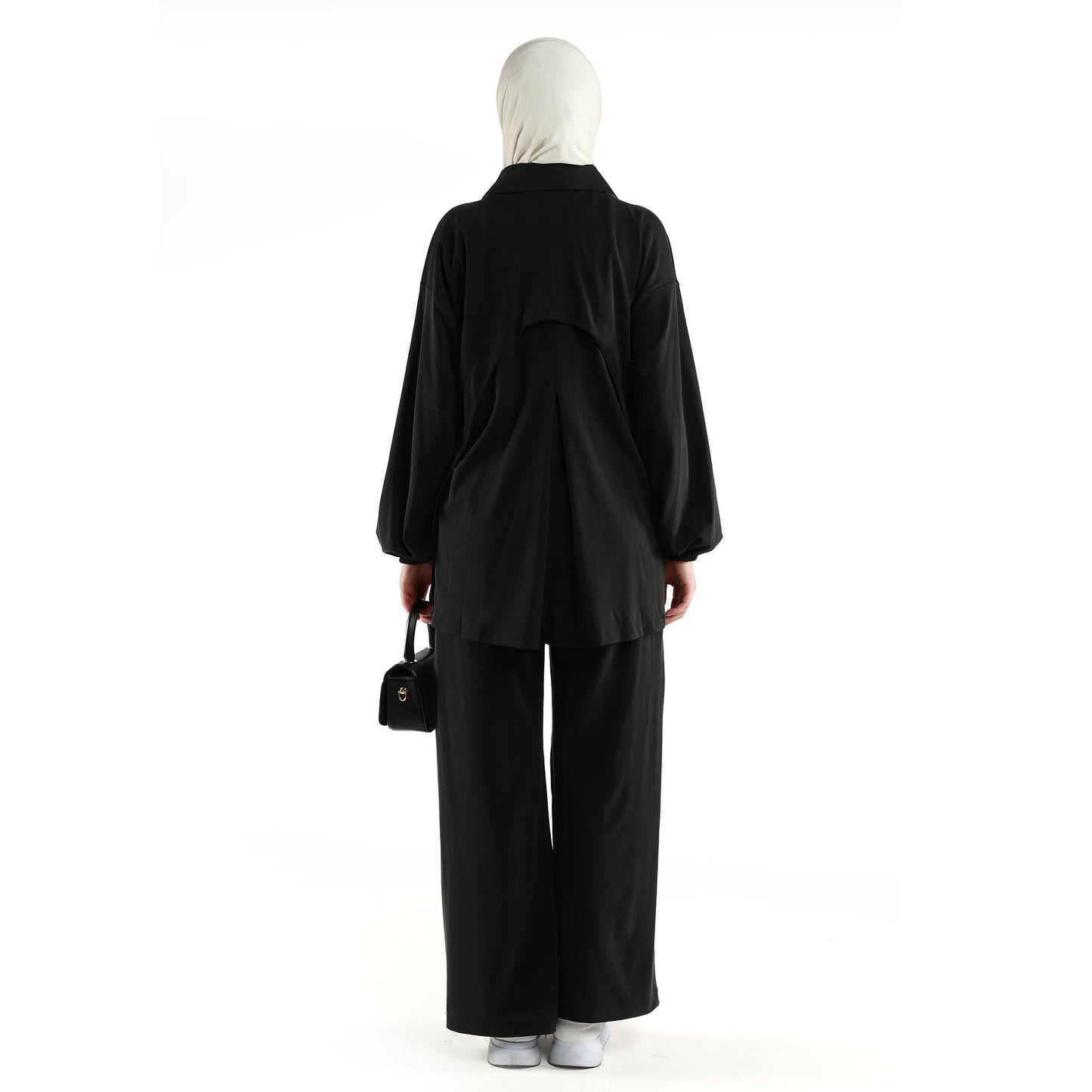 Polo Neck Zippered Comfortable Set