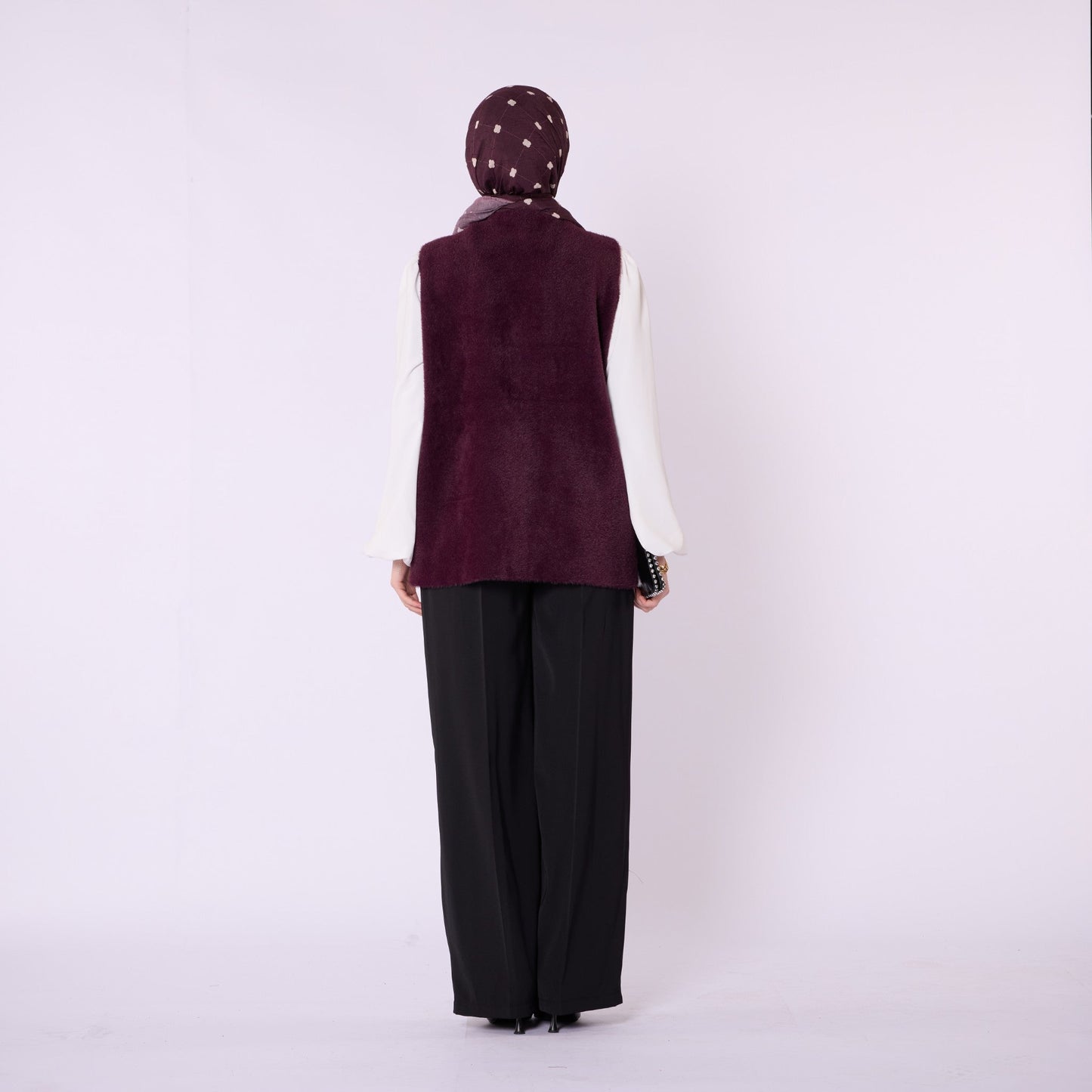 Gold Button Detailed Knitted Waistcoat