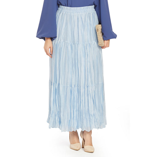 Pleated Lined Chiffon Skirt