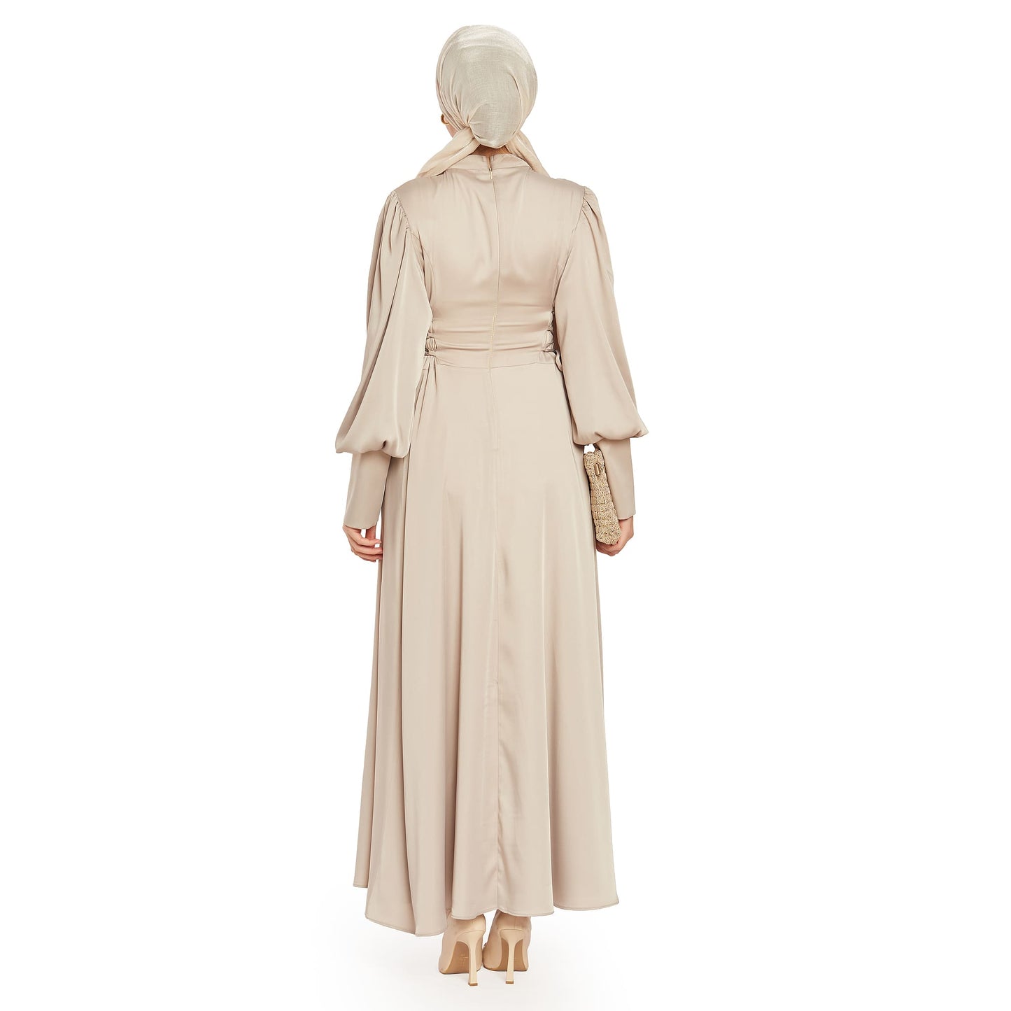 Sleeve Detail Judge Collar Dress