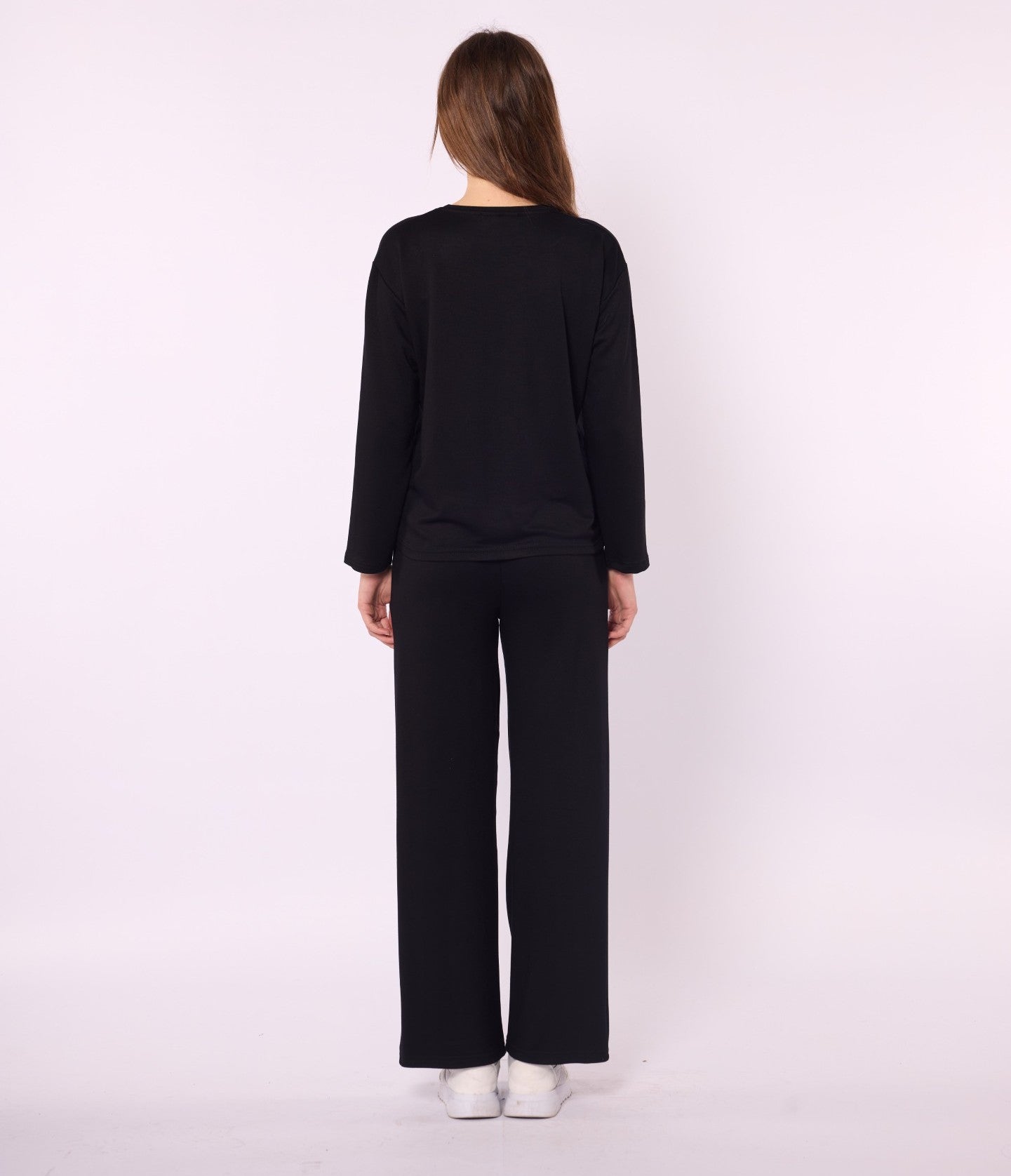 Plain Crew Neck Tracksuit Set