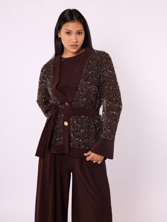 Set with Sequin Detailed Jacket