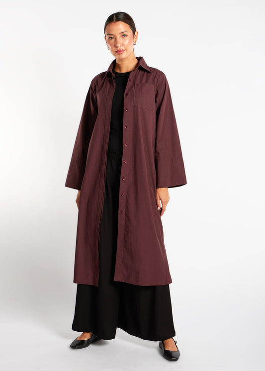 Cotton Cord Shirt Dress - Final Sale