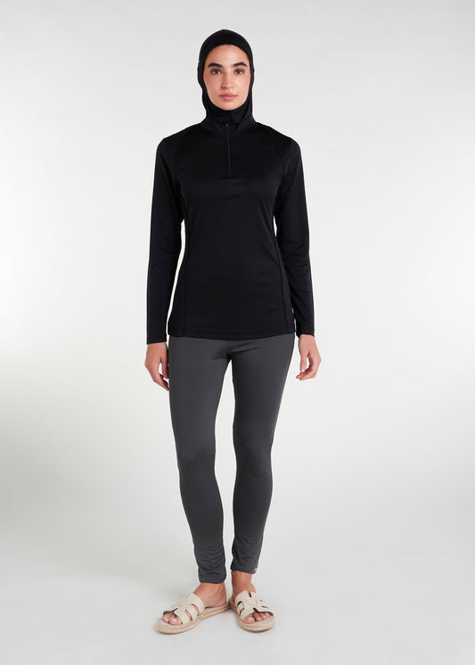 Detach Wrap Swim Top Black - Final Sale