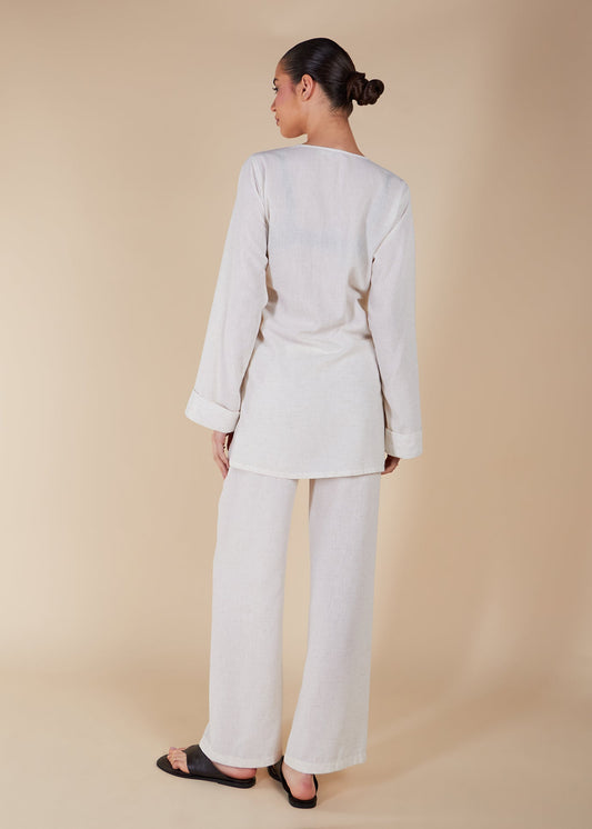 Side Wrap Co-Ord Nude - Final Sale