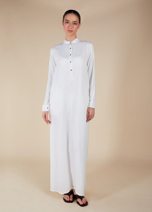 Elementary Abaya White - Final Sale