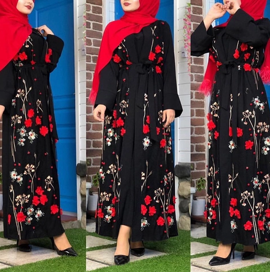 Shaznin-Floral Abaya