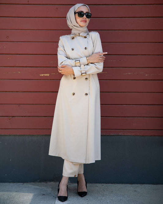Polo Collar Unlined Trench Coat