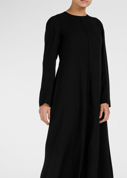 Long Line Abaya Black