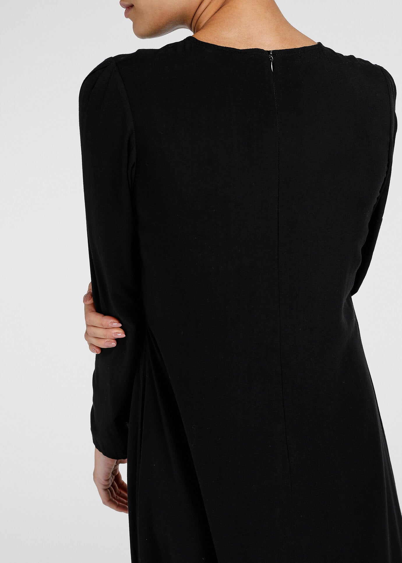 Long Line Abaya Black