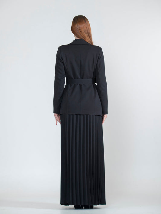 formal pleated skirt set