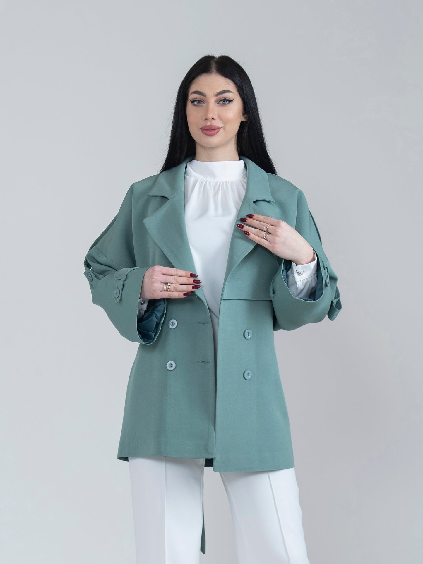 Women's jacket with blouse