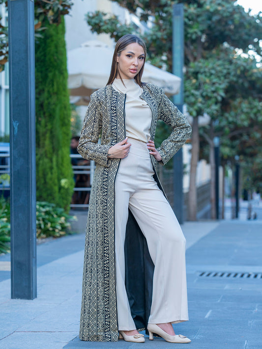 Long embroidered jacket