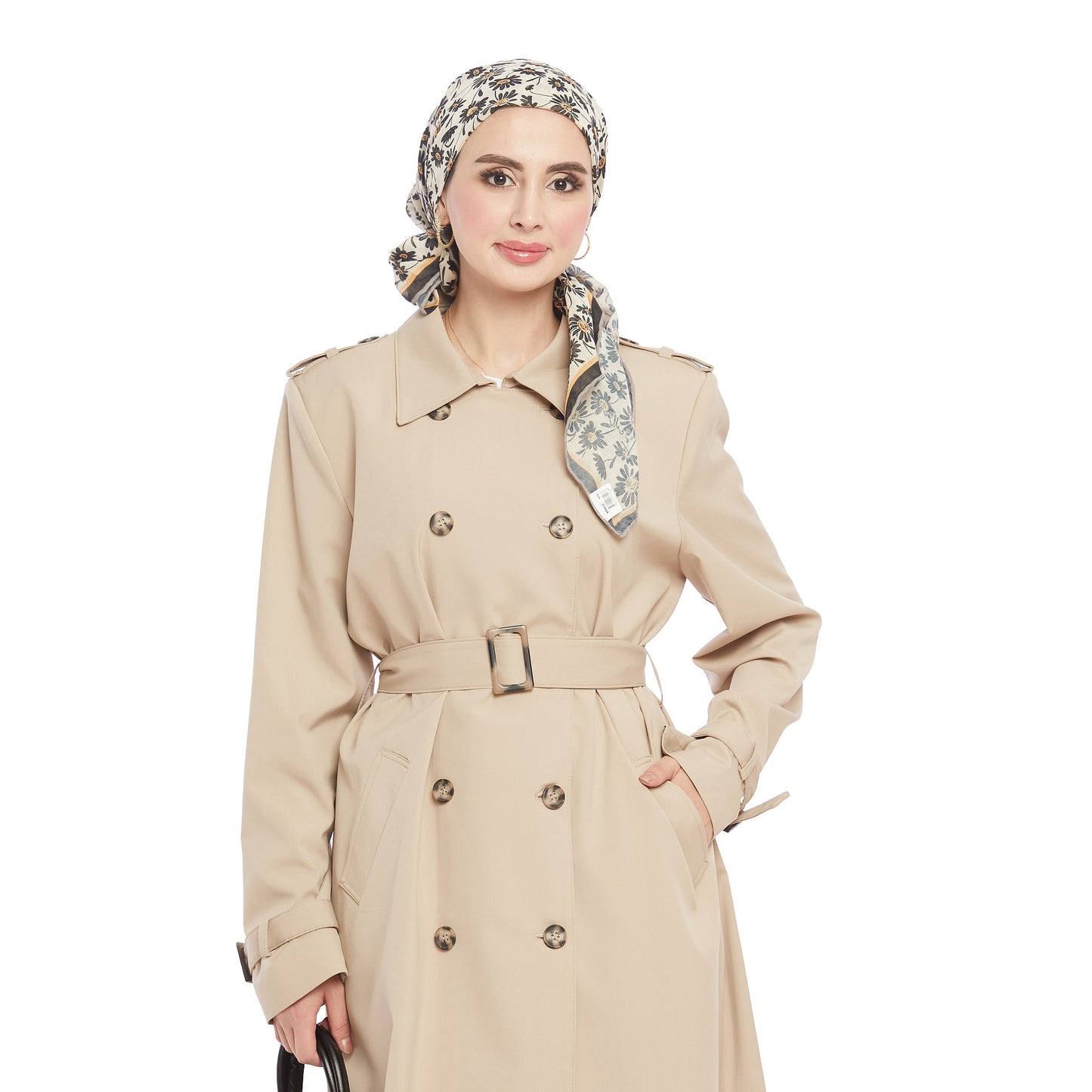 Epaulette Detail Lined Trench Coat