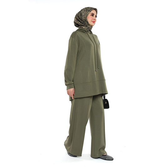 Modal Fabric Hooded Pantsuit