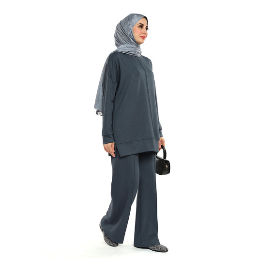 Wide Fit Two Piece Set With Stitch Detail