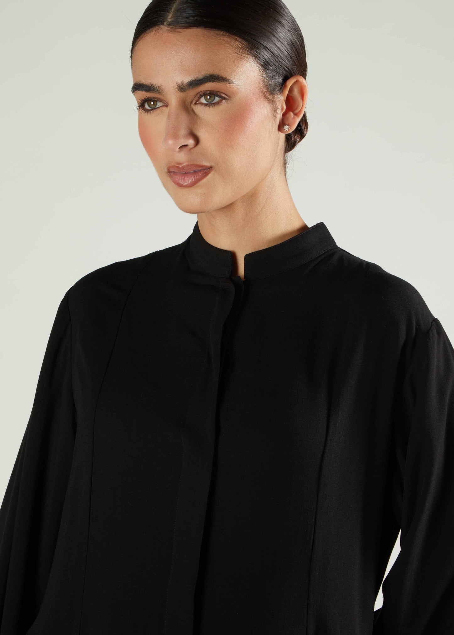 Panelled Abaya Black - Final Sale