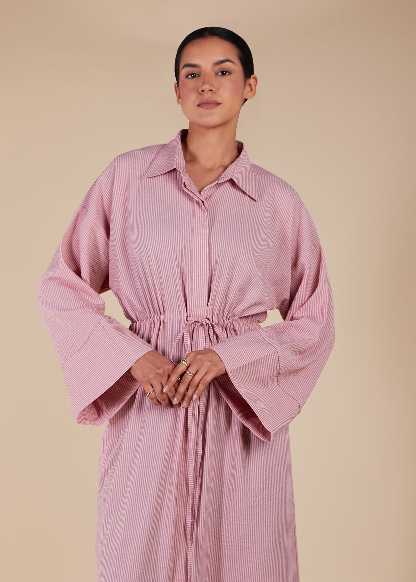 Pink Rock Drawstring Maxi