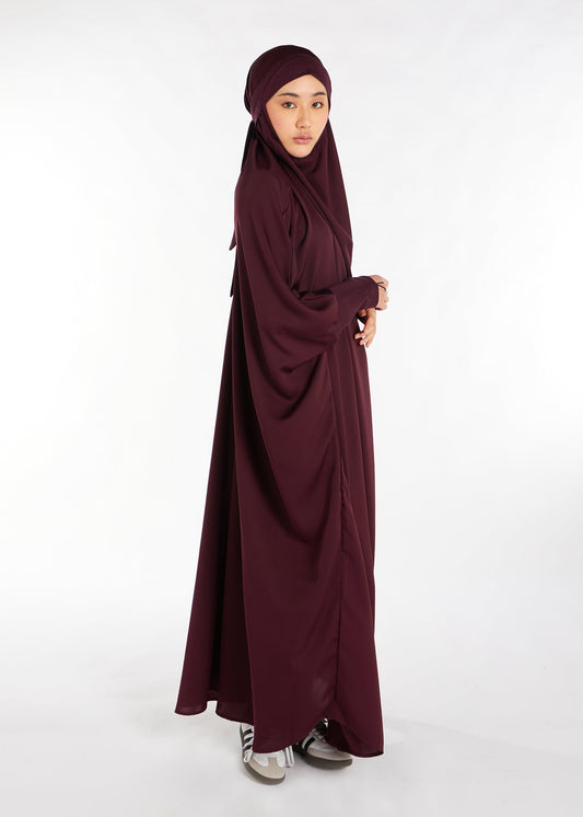Jilbab Maroon - Prayer Outfit
