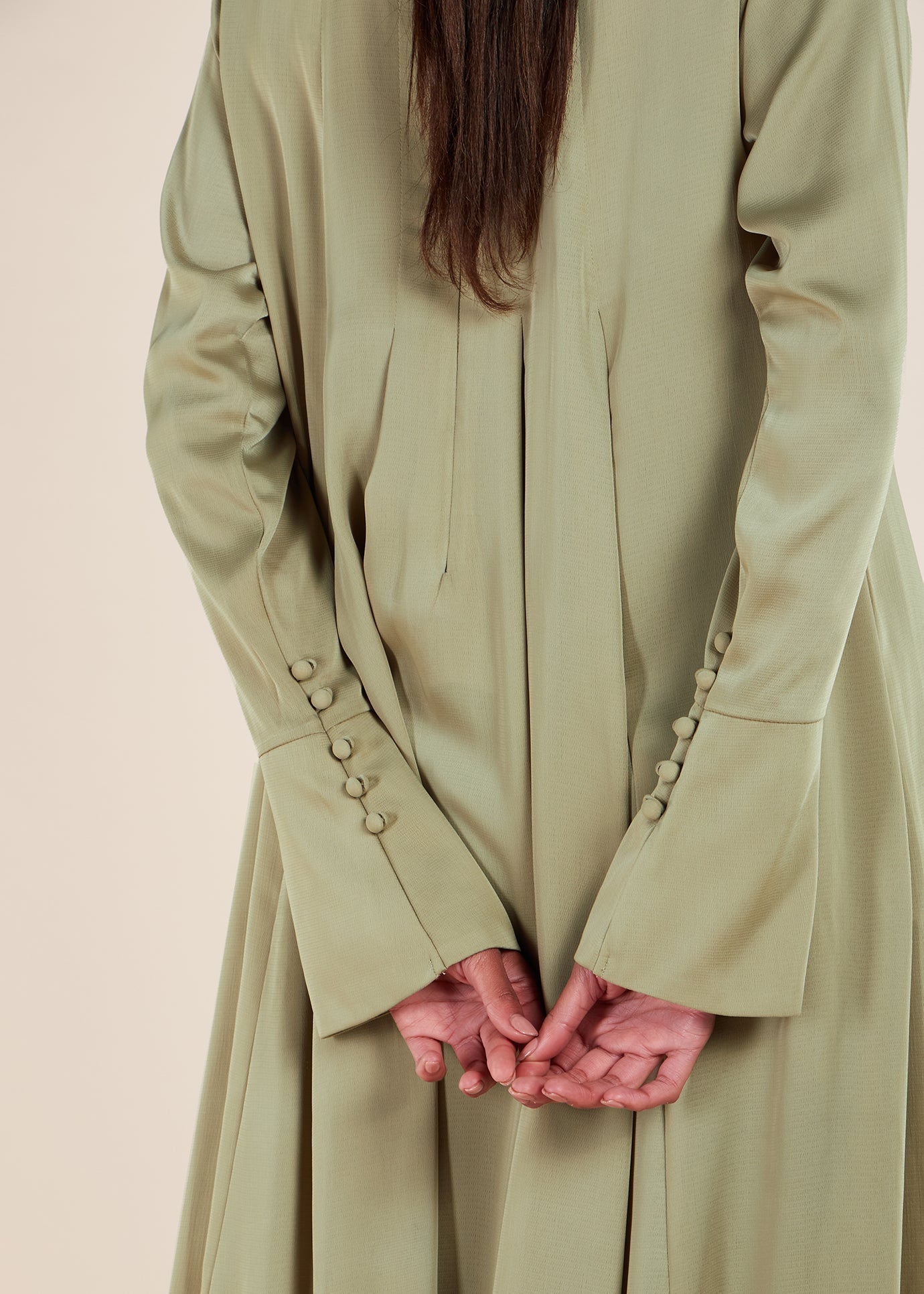 Soft Satin Abaya Olive