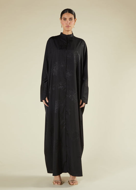 Black Magnolia Abaya