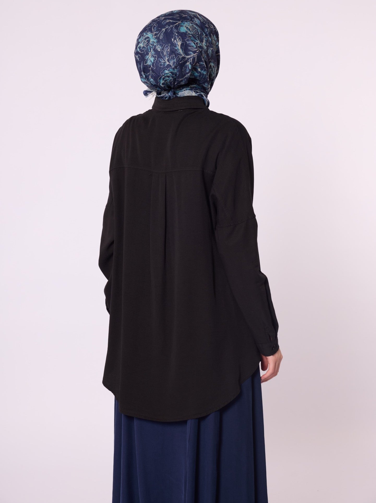 Polo Collar Drop Shoulder Tunic
