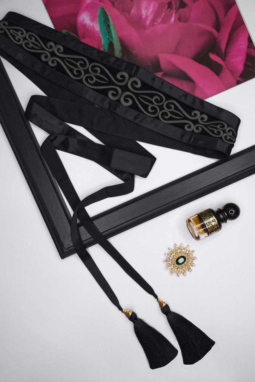 Black French chiffon dress