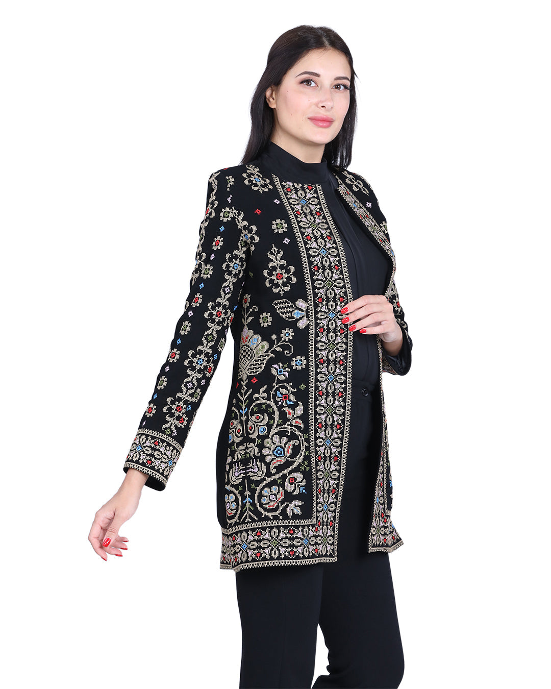 Embroidered Jacket – Sand & Blossom