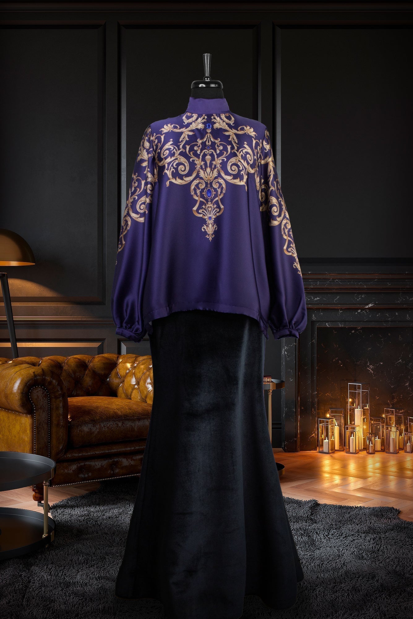 MAJESTY BLOUSE DARK PURPLE