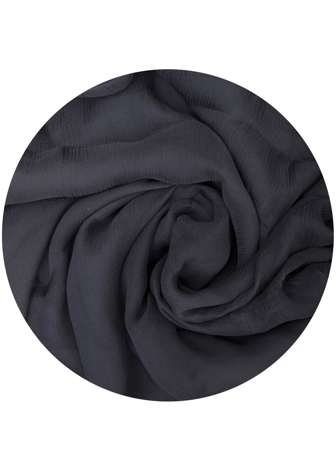Navy Chiffon Silk Hijab