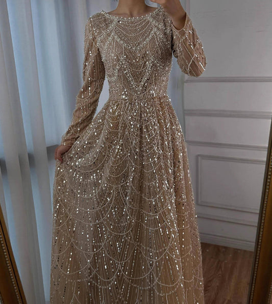 Aarya Beaded Flare Gown