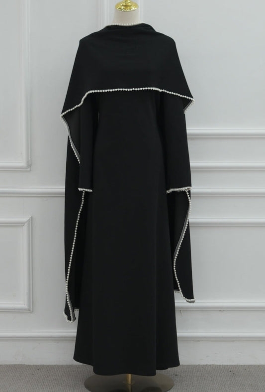 Yazira Pearl Cape Dress