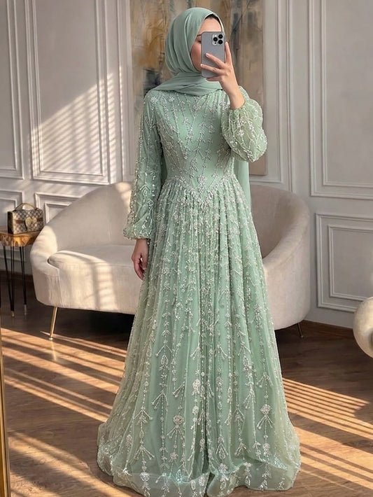 Zariya Gown With Crystal Chain
