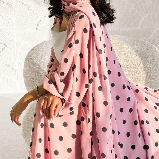 Reeah Polkadot Abaya Set