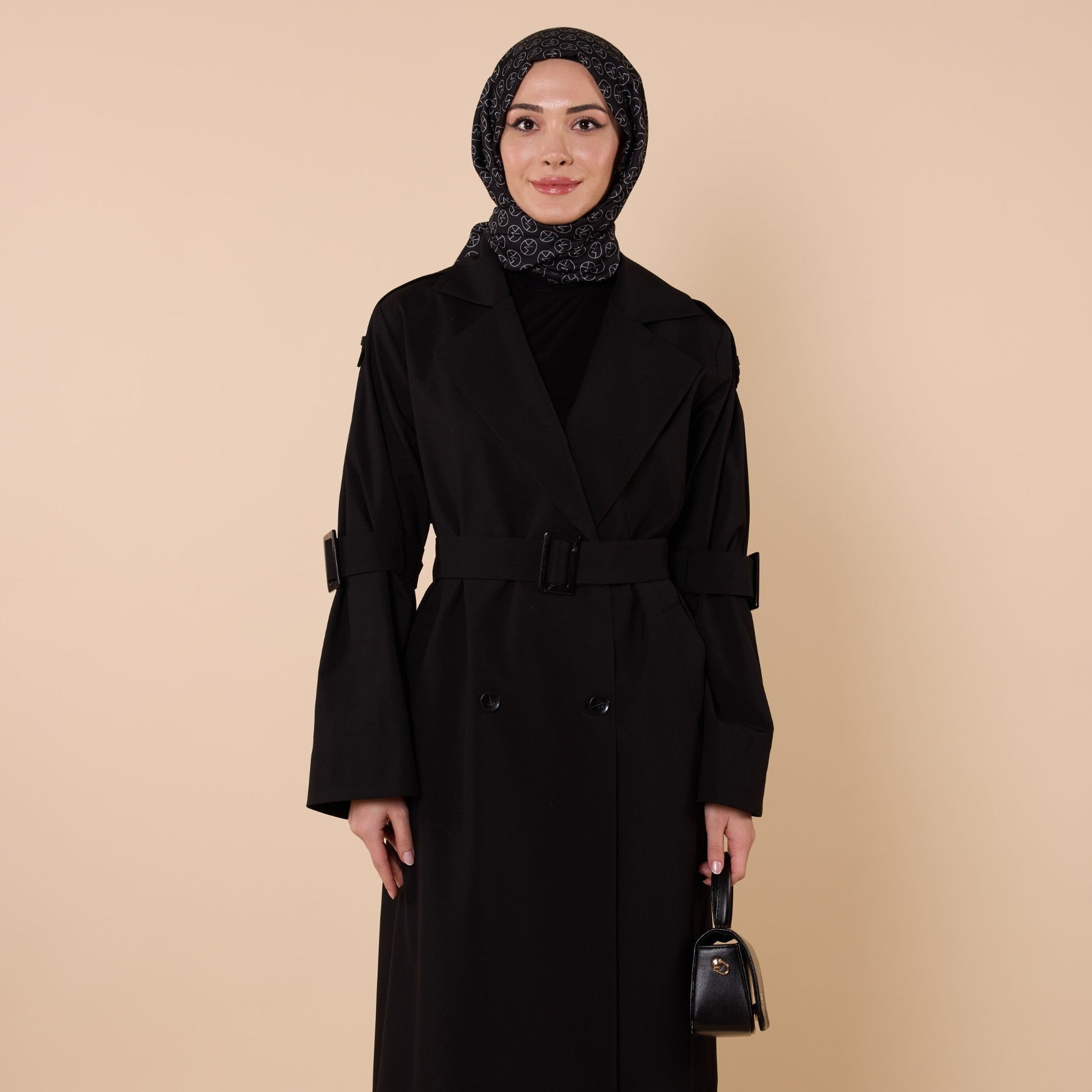 Flare Sleeve Belted Lined Trench Coat