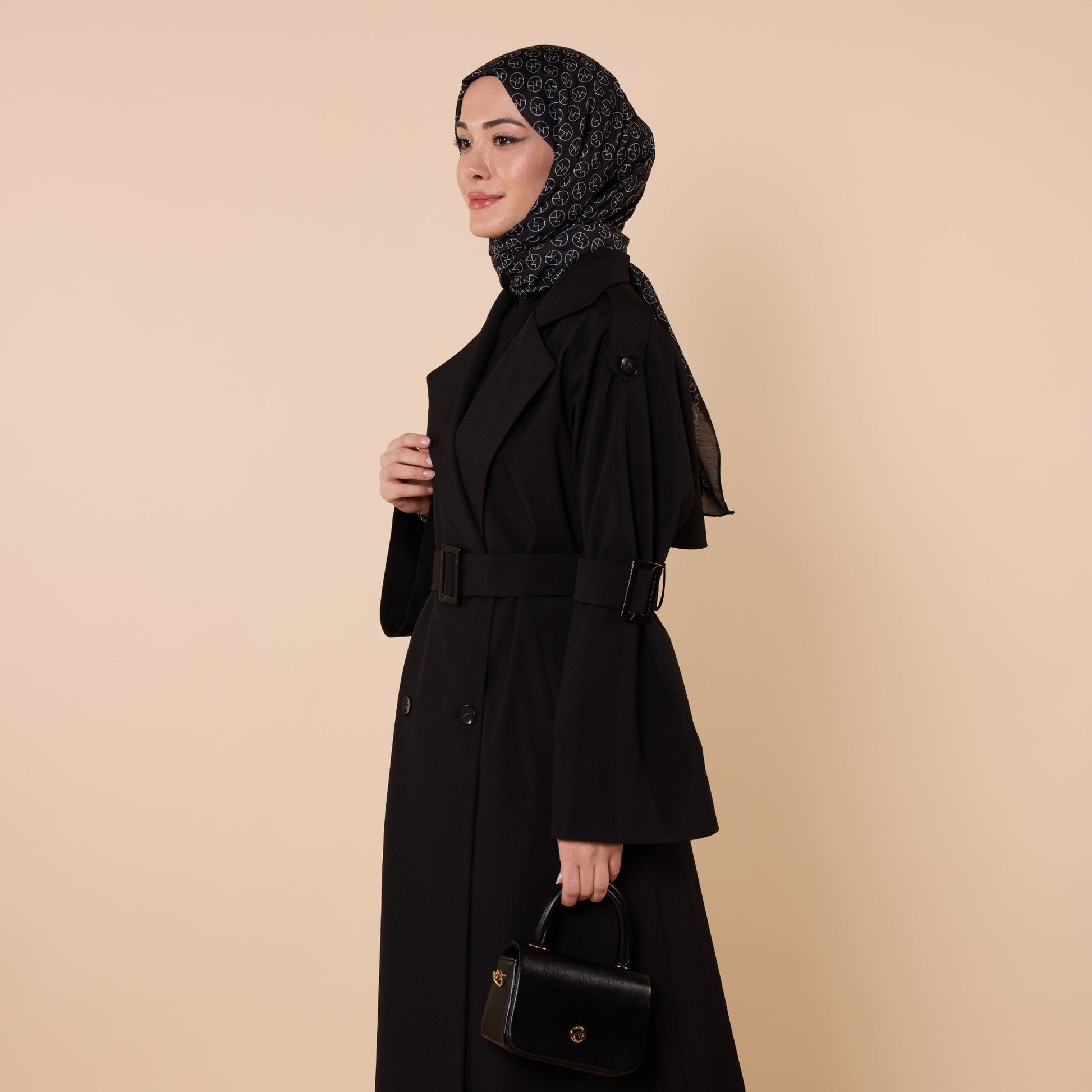 Flare Sleeve Belted Lined Trench Coat