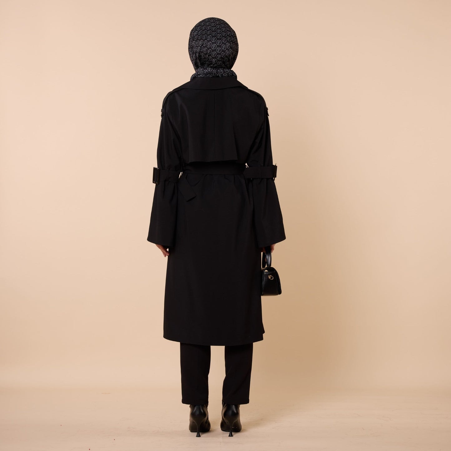 Flare Sleeve Belted Lined Trench Coat