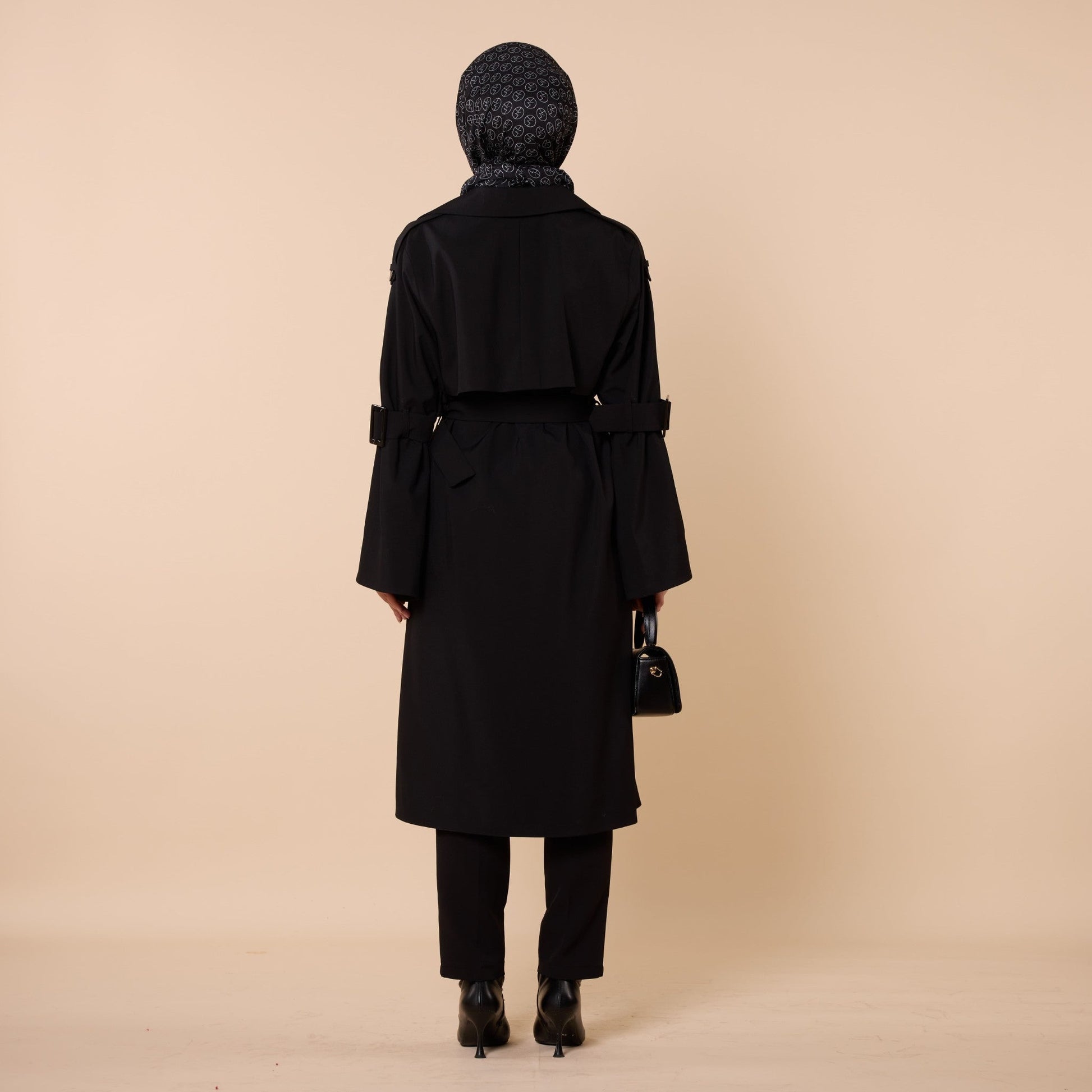 Flare Sleeve Belted Lined Trench Coat