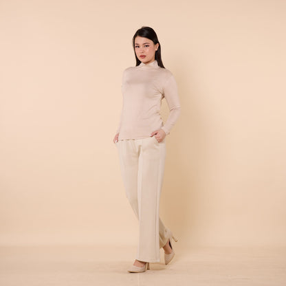 Long Sleeve Turtleneck Stretch Jersey Bodysuit