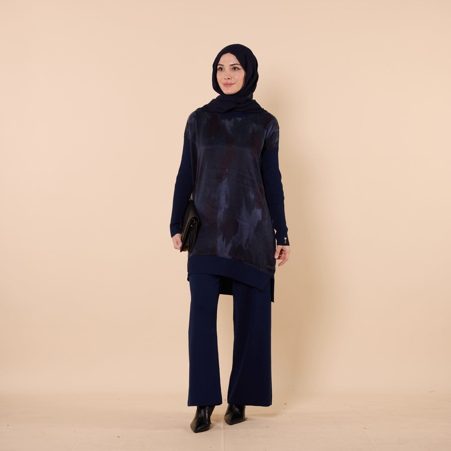 Long Tunic With Textured Fabric Detail