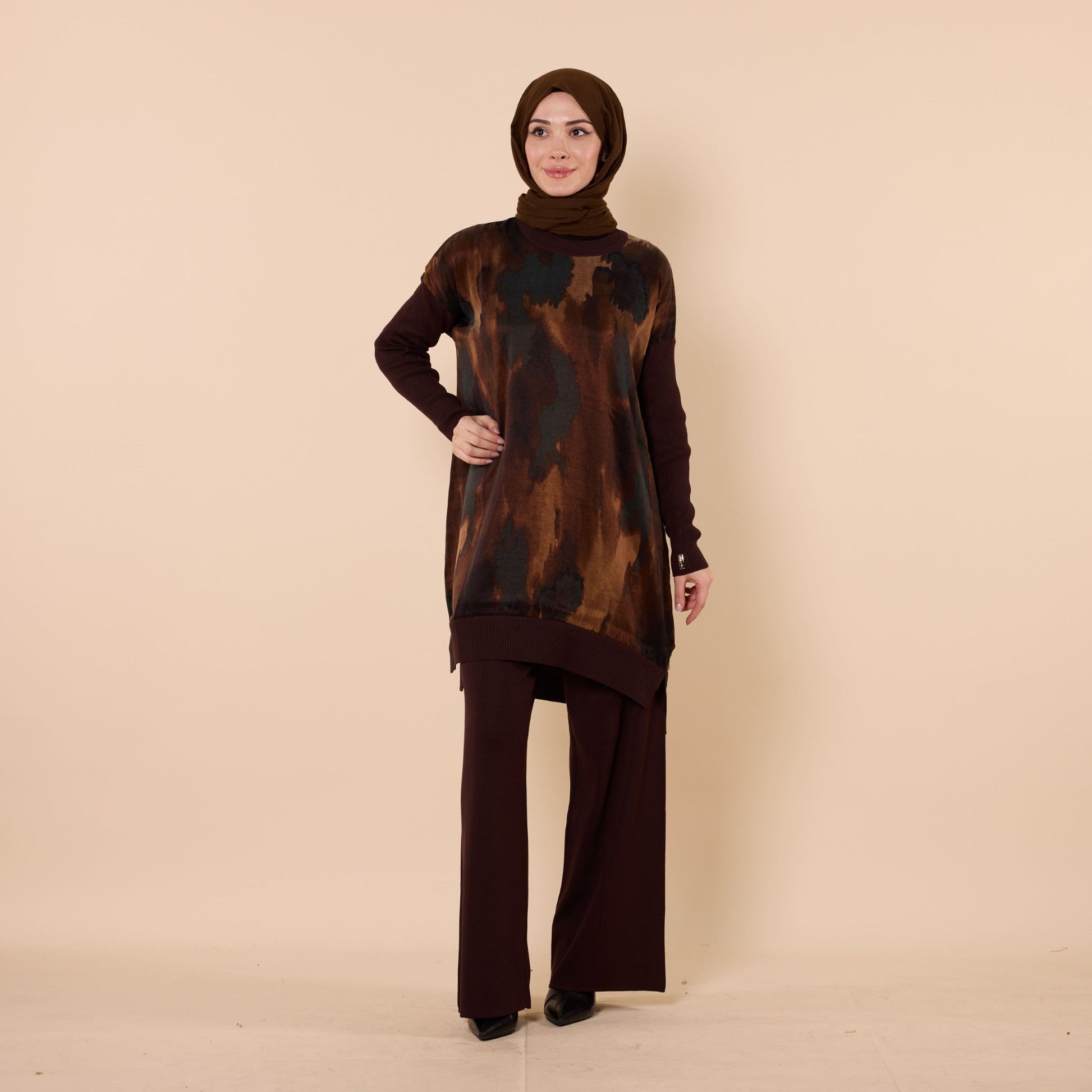 Long Tunic With Textured Fabric Detail