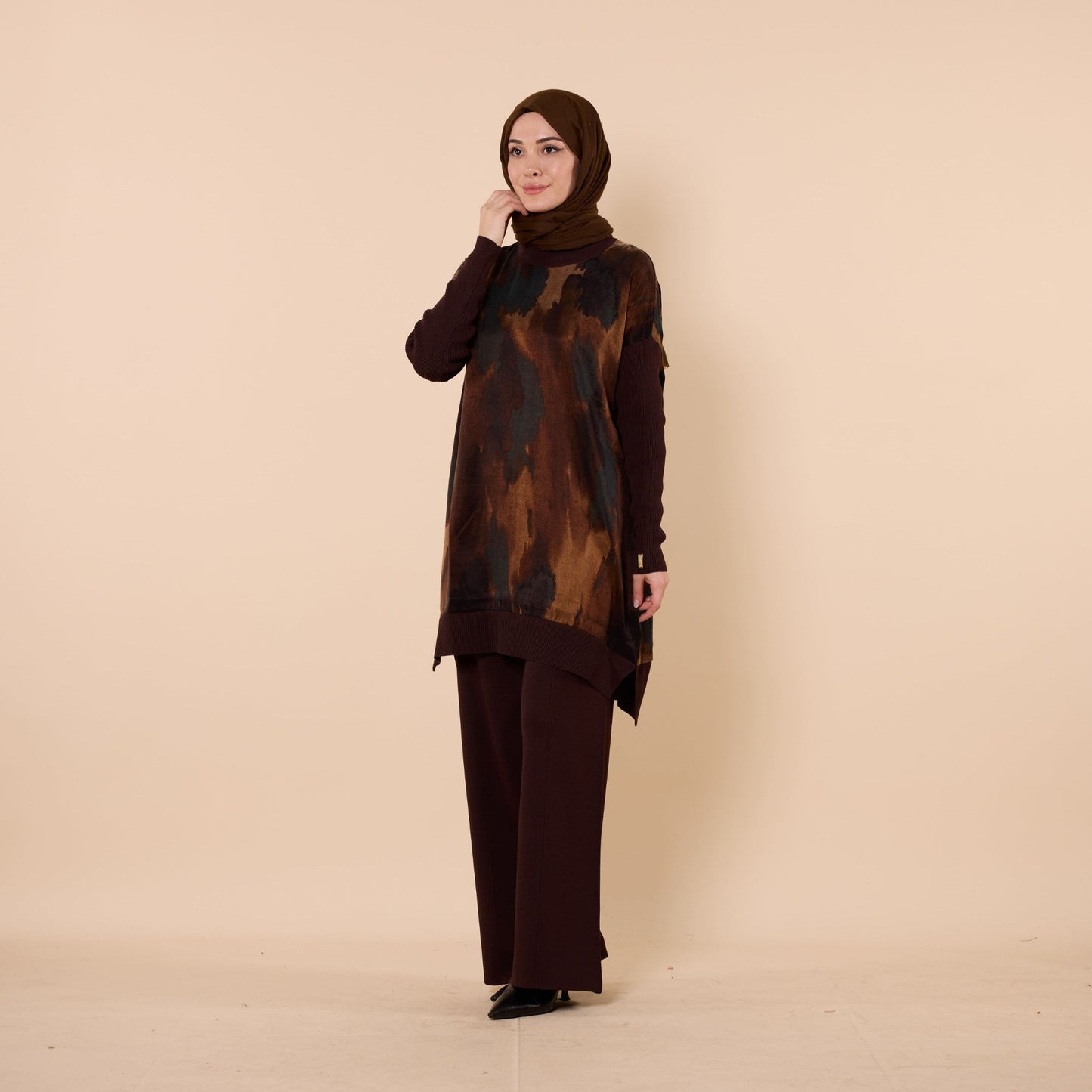Long Tunic With Textured Fabric Detail